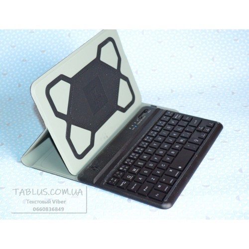 Фирменный (EDGE) чехол книжка универсальный для планшетов 7-8 дюймов с Bluetooth клавиатурой с подсветкой